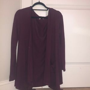 deep purple cardigan